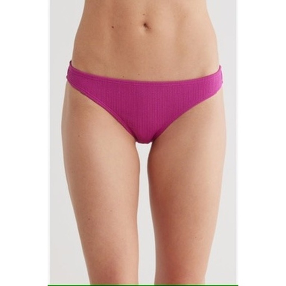 NWT Roxy Bikini Bottoms Women Magenta Pink Small Aruba Moderate ERJX404935